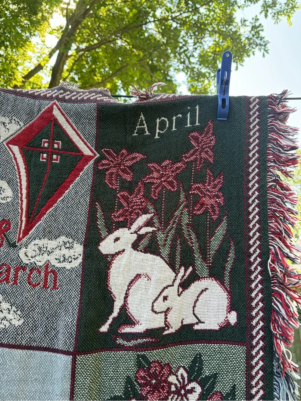 Source Unknown Pink & Gray 'Bless Our Home' Seasonal Throw Blanket with
